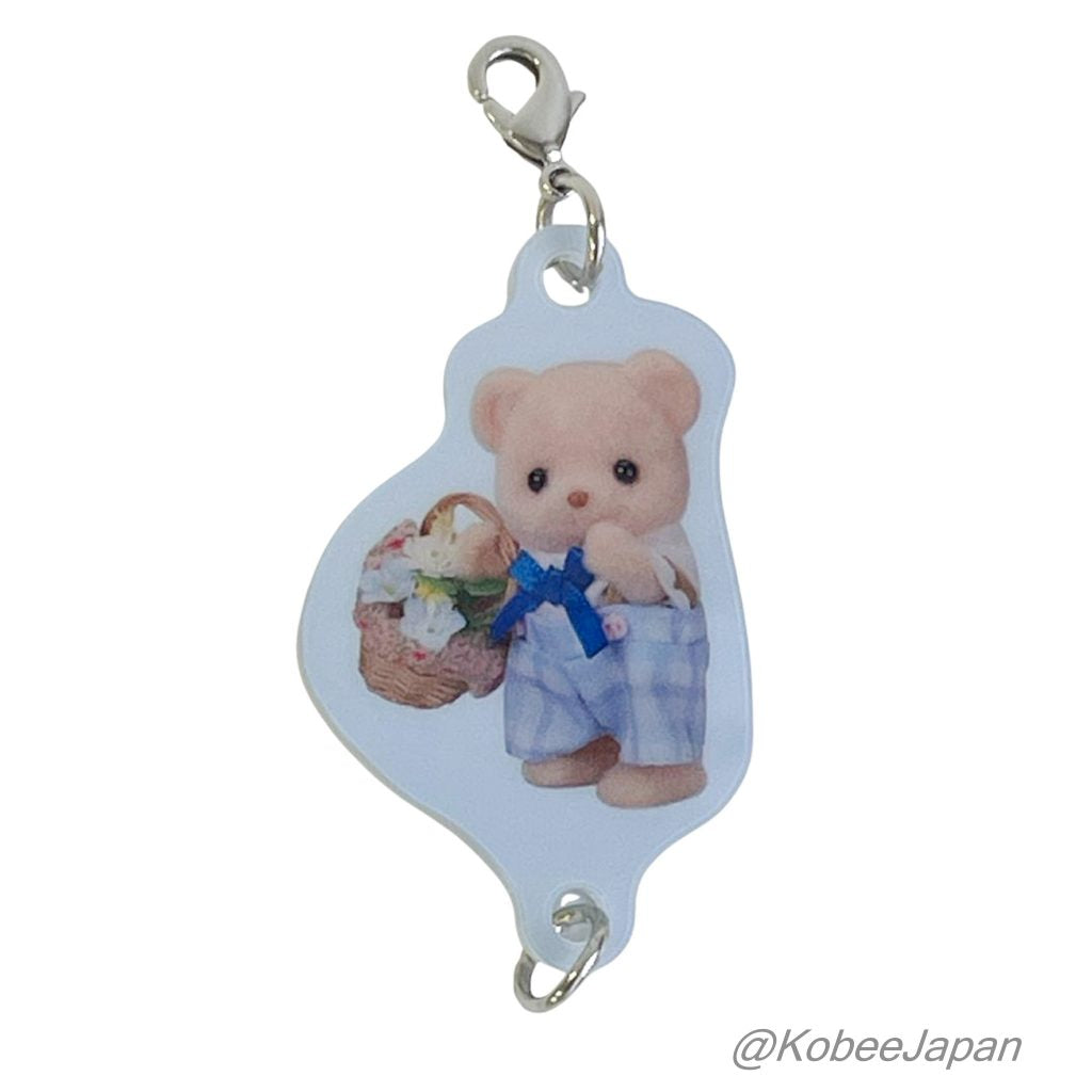 Key Chain Sylvanian Families 40th Exhibition Double-Sided Acrylic Charms Biscuit Bear Boy 2025 Sylvanian Families Calico Critters