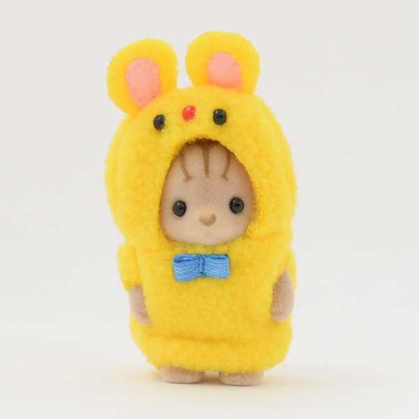 35th Anniversary STRIPED CAT BABY IN YELLOW BEAR COSTUME Sylvanian Families