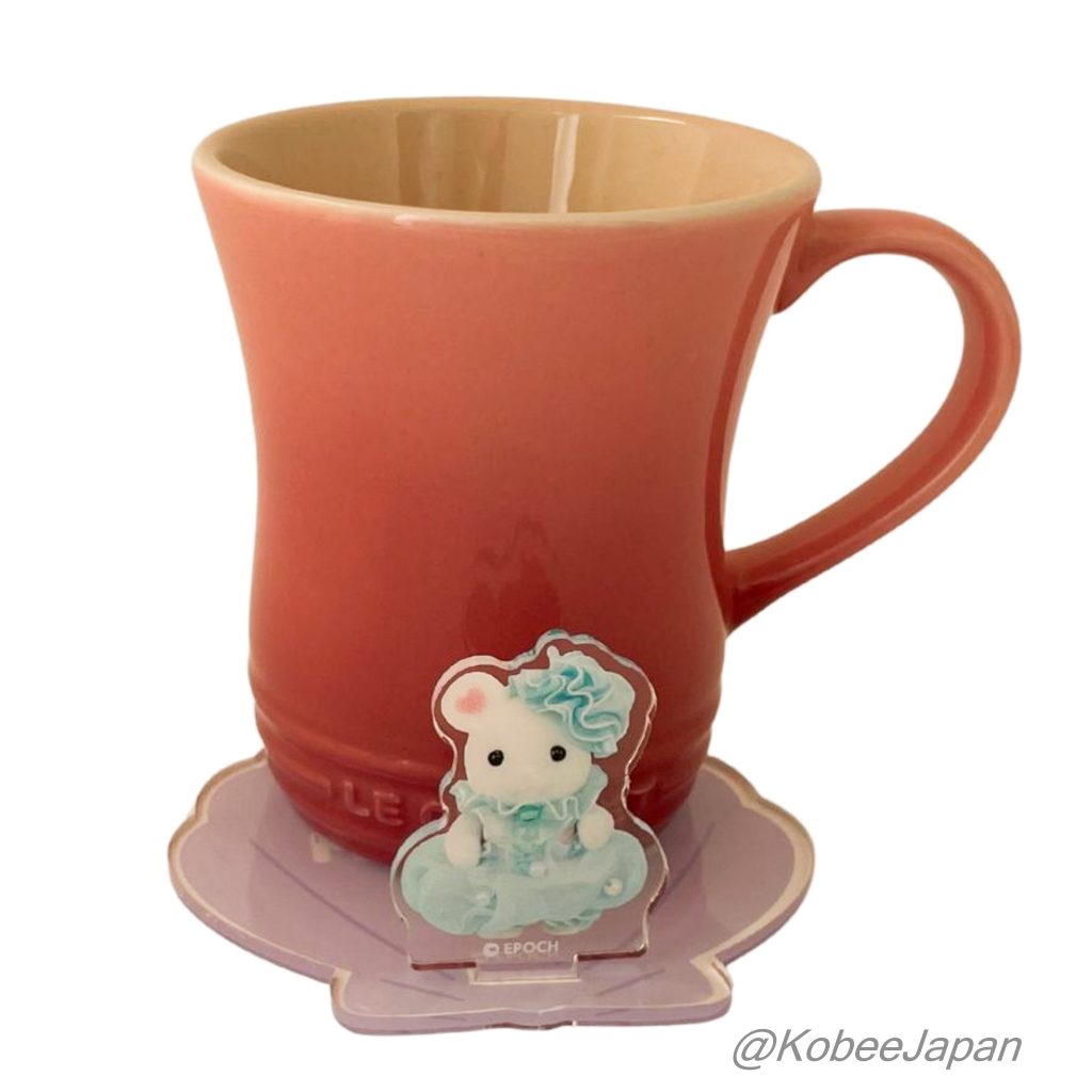 Support en acrylique, dessous de verre, souris marshmallow, bébé Sylvanian Families, Calico Critters