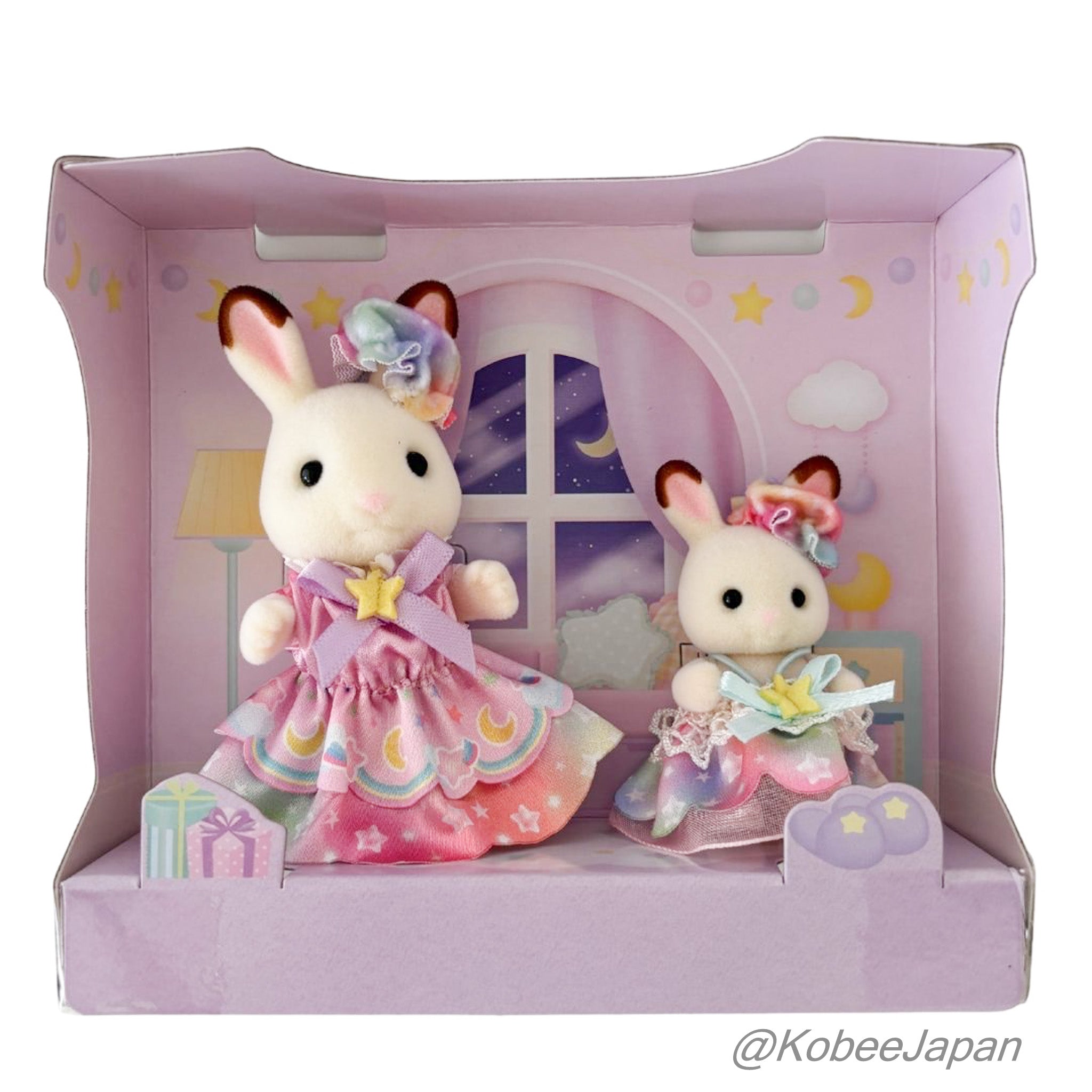 Starry Sky Pajama Party Dreamy Dress Pair Set - Chocolate Rabbit Girl & Baby Familymart Lottery 2026 Sylvanian Families Calico Critters