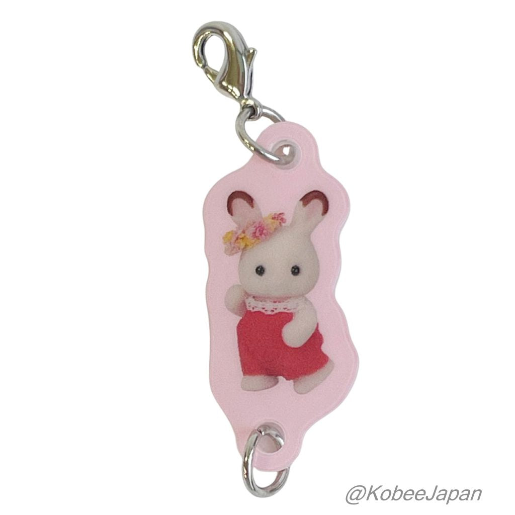 Key Chain Sylvanian Families 40th Exhibition Double-Sided Acrylic Charms Chocolate Rabbit Baby 2025 Sylvanian Families Calico Critters