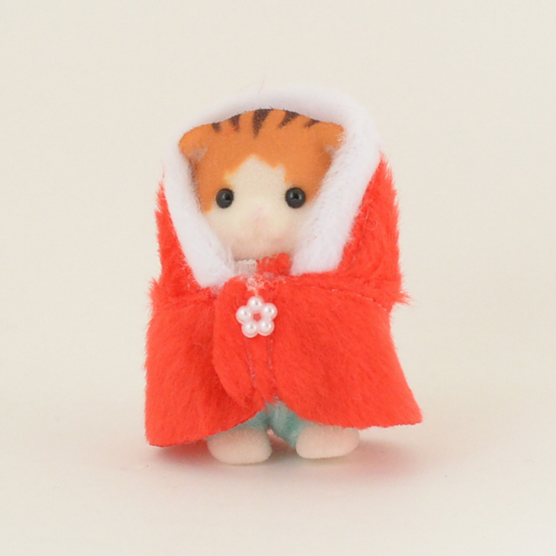 MAPLE CAT BABY IN CHRISTMAS COAT Japan Sylvanian Families