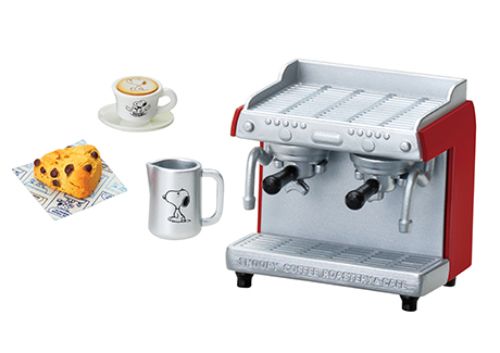 Peanut Snoopy Coffee Roastery And Cafe 6 Espresso Machine Re-ment