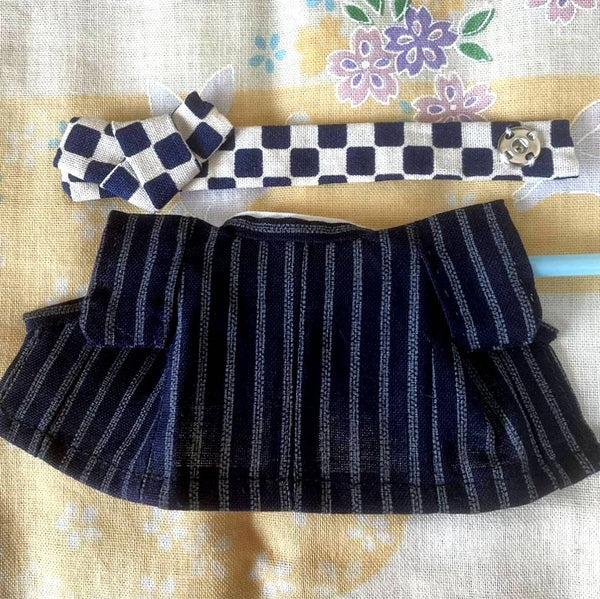 HANDMADE KIMONO FOR FATHER NAVY STRIPED Japan handmade