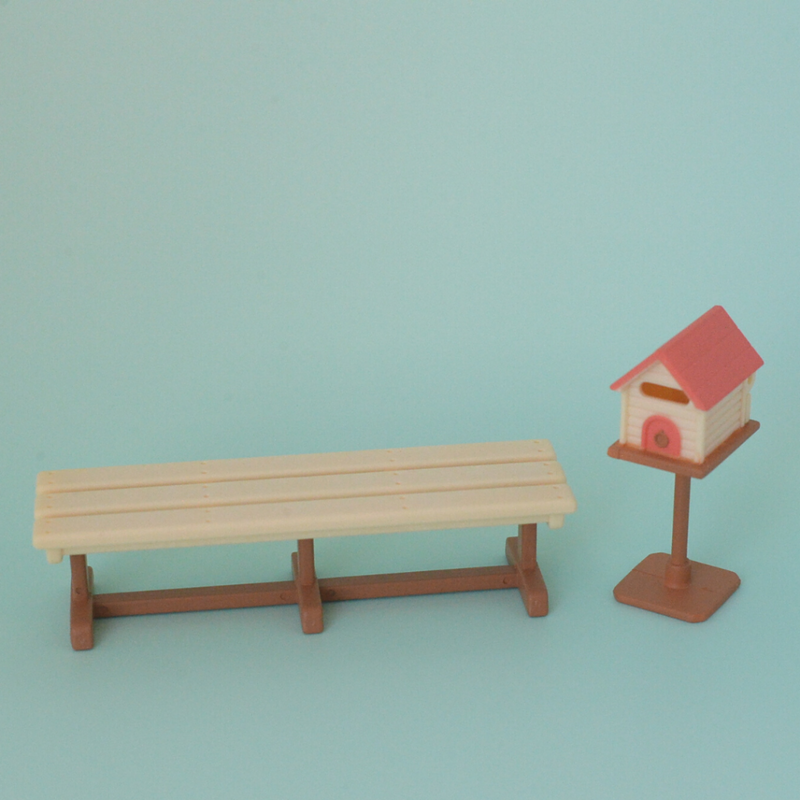 BENCH & MAILBOX SET Fan Club Epoch Japan Sylvanian Families