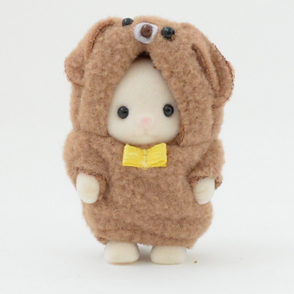 35th Anniversary CHARCOAL CAT BABY IN BROWN DOG COSTUME Sylvanian Families