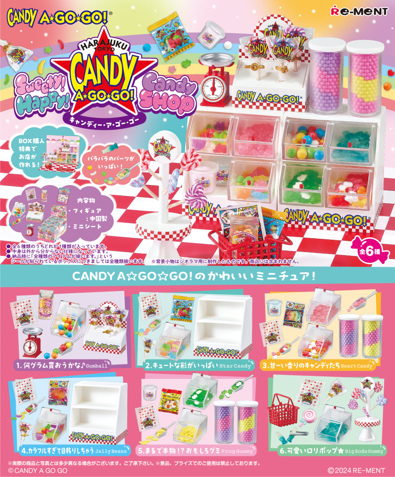 Harajuku Tokyo Candy A Go Go! All 6 type set 2024 Re-ment