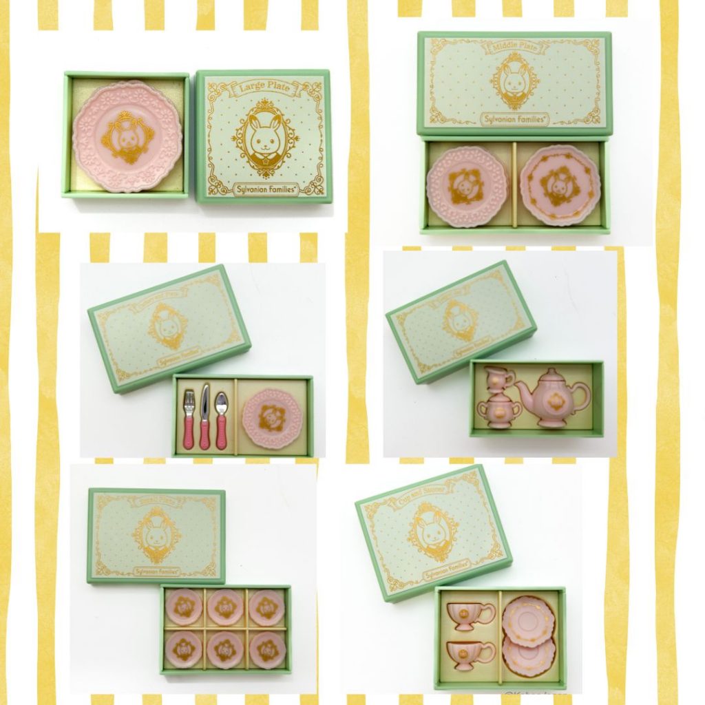 Capsules Toy Gift Tableware Collection 6pcs Set 1.2.3.4.5.6 2024 Sylvanian Families Calico Critters