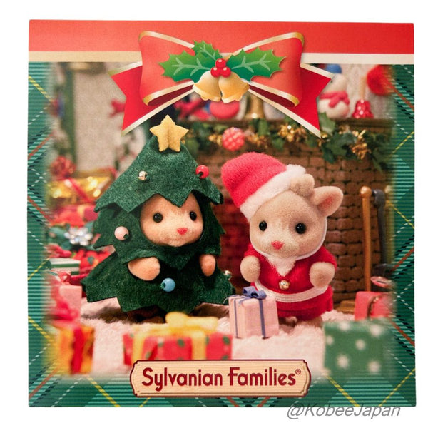 SQUARE NOTEPAD FRIENDS CHRISTMAS BABY PAIR Sylvanian Families