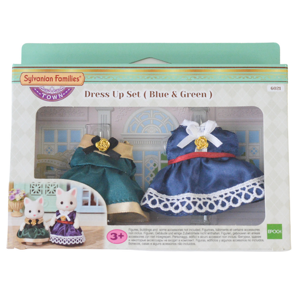 DRESS UP SET BLUE & GREEN 6021 Town Series Sylvanian Families