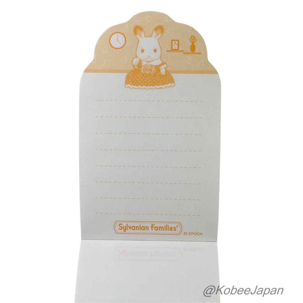 Bloc-notes découpé Maison au toit rouge Lapin en chocolat Écureuil noix Familles Sylvanian Calico Critters