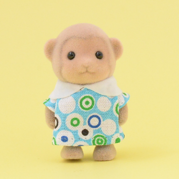 Parque Sylvanian Ibaraido Baby Monkey Polka Dot Calico Critters