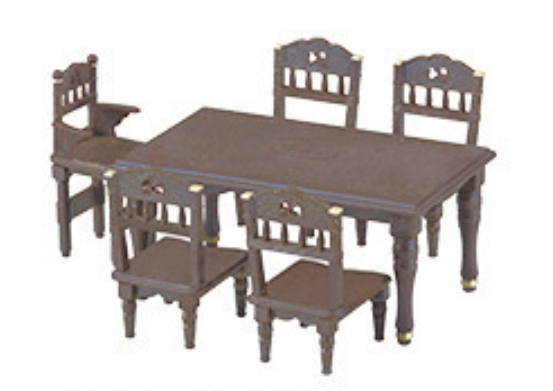 CLASSIC BROWN TABLE SET 14196 Japan Sylvanian Families