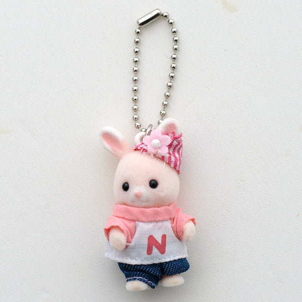 Sylvanian Families Wildflower Rabbit Nonohana Key Chain Denim
