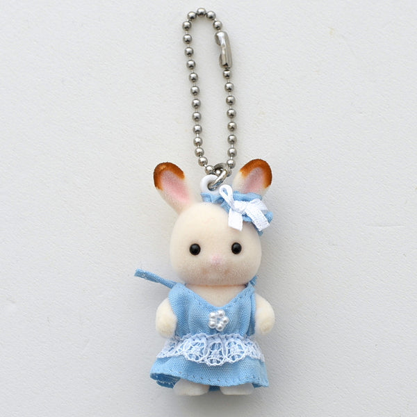 CHOCOLATE RABBIT KEY CHAIN LIGHT BLUE ONE PIECE 4877 Epoch Sylvanian Families