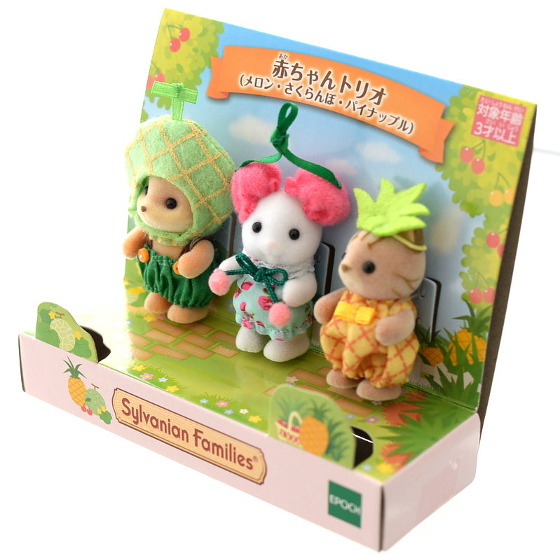 Trío de frutas para bebé Melón Cereza Piña 2021 Familias Sylvanian Calico Critters