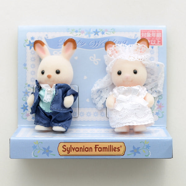 CHOCOLATE RABBIT WEDDING BABY PAIR Japan Sylvanian Families