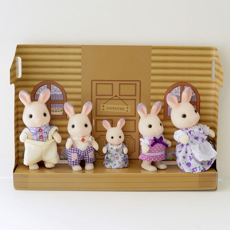 Famille de lapin de lavande Hokkaido Japon