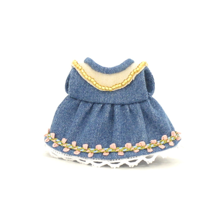 HANDMADE DRESS FOR MOTHER DENIM FABRIC Japan handmade