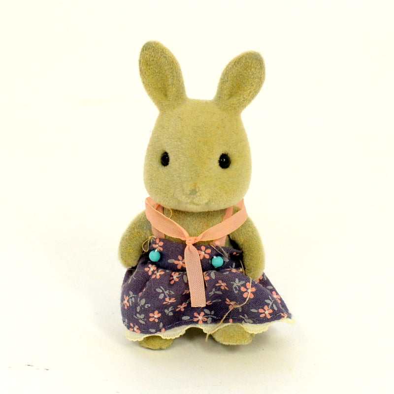 [Used] GRAY RABBIT GIRL U-14-650 Epoch Japan Sylvanian Families