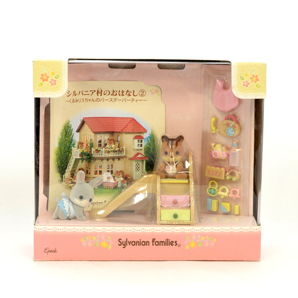 SLIDE & SQUIRRE, COTTONTAIL RABBIT BABY G-02 Sylvanian Families