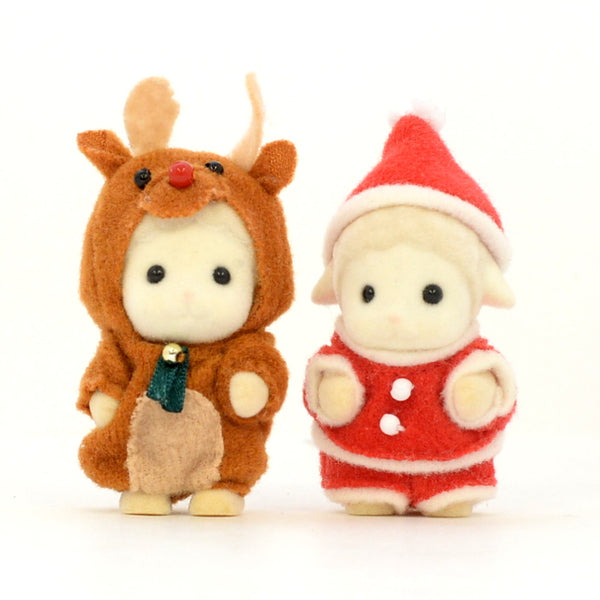 [Used] SANTA CLAUS AND REINDEER BABY PAIR Japan Sylvanian Families