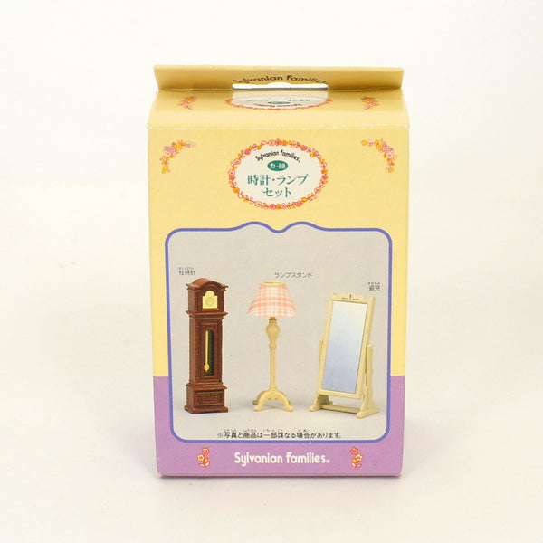 [Used] CLOCK LAMP MIRROR SET KA-88 Epoch Japan 1998 Retired Calico Sylvanian Families