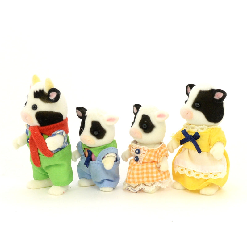 [Used] FRIESIAN COW FAMILY Flair 4167 UK Calico Clitters 2010 Sylvanian Families
