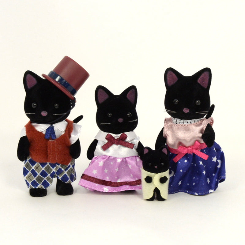 [Used] MIDNIGHT CAT FAMILY Black FS-37 2020 Japan Sylvanian Families