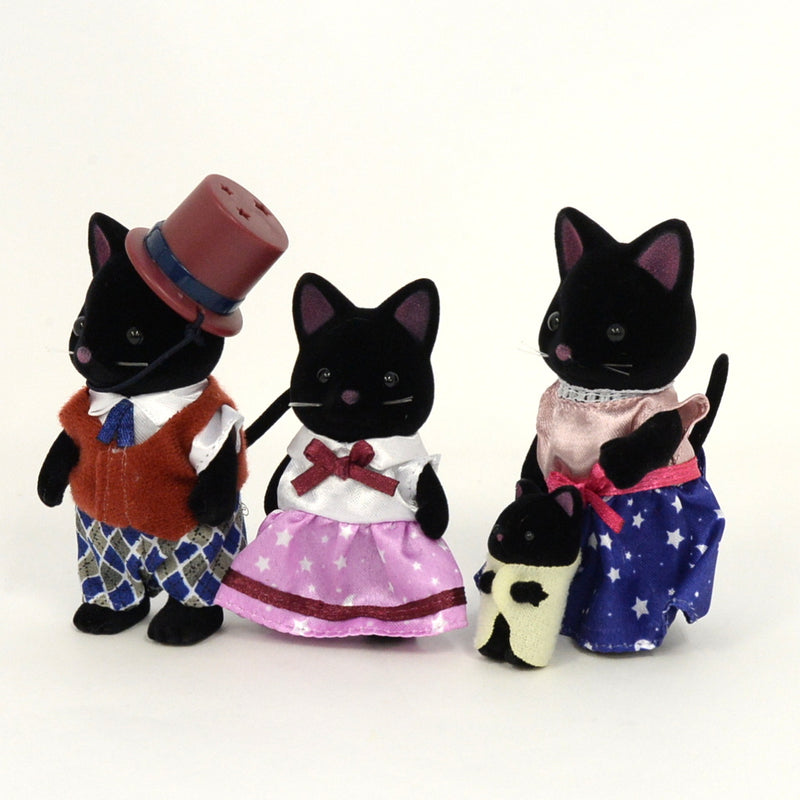 [Used] MIDNIGHT CAT FAMILY Black FS-37 2020 Japan Sylvanian Families
