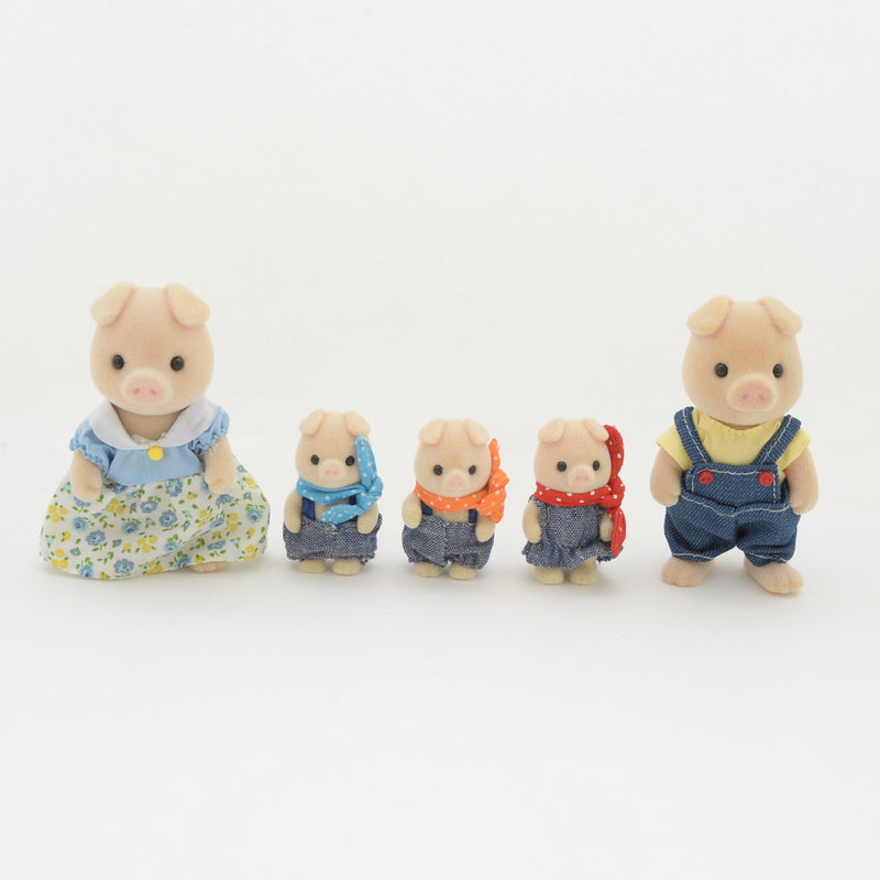 [Used] PIG FAMILY TRIPLETS EPOCH FS-02 2010 Sylvanian Families