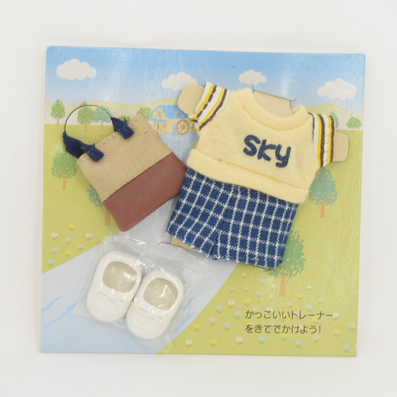 [Used] BOY CLOTHES & SCARF Epoch Japan D-08  Sylvanian Families