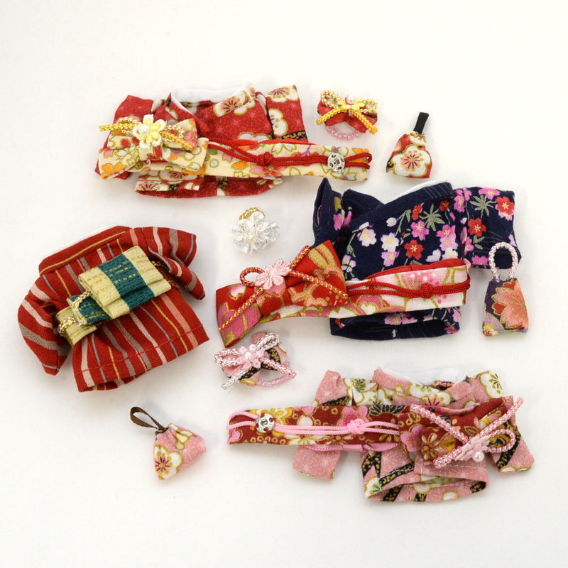 HANDMADE KIMONO FOR MOTHER & GIRL floral/striped pattern handmade