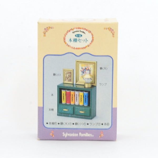 [Used] GREEN BOOKSHELF SET KA-05 Japan Sylvanian Families