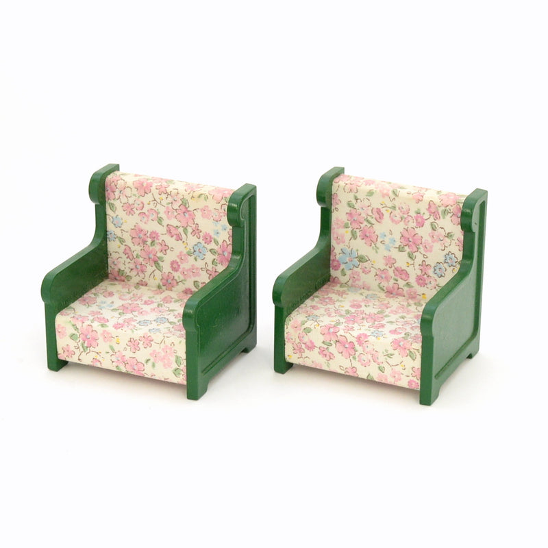 [Used] GREEN ARMCHAIR SET KA-09 Japan Sylvanian Families