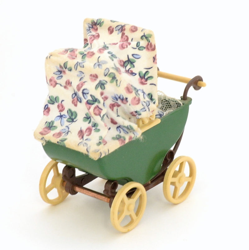 [Used] GREEN STROLLER KA-15 Epoch Japan Sylvanian Families