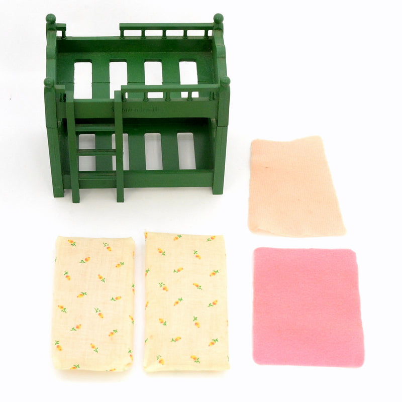 [Used] GREEN BUNK BED SET KA-47 Japan Vintage Sylvanian Families