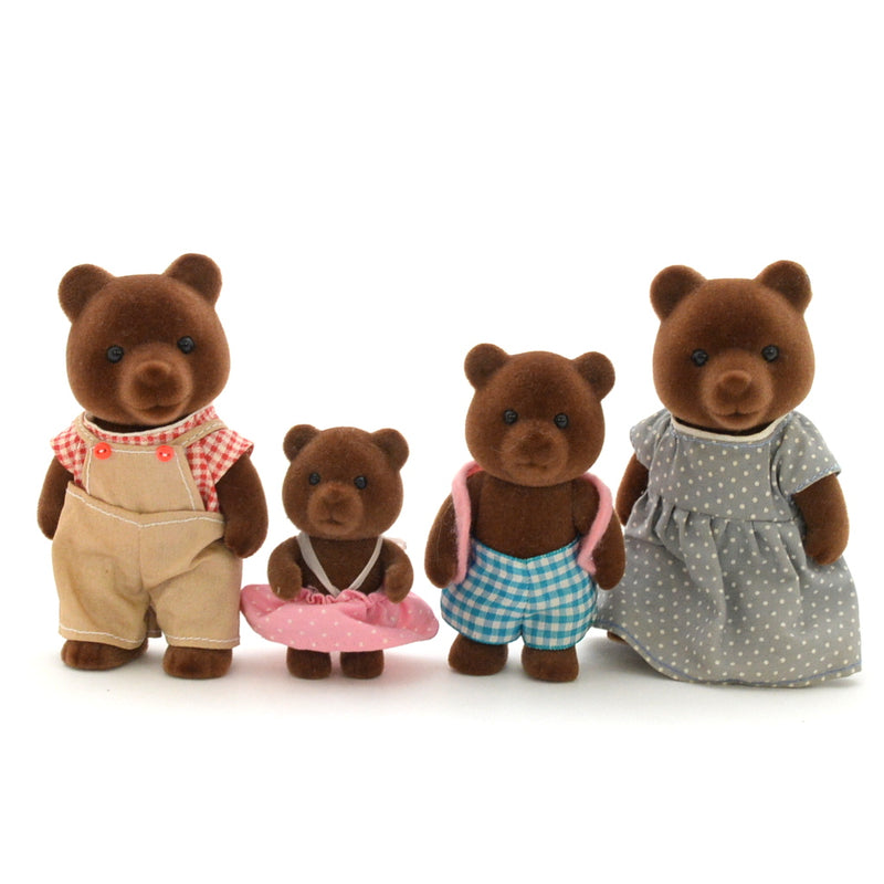 [Used] BROWN BEAR FAMILY Epoch Japan Sylvanian Families