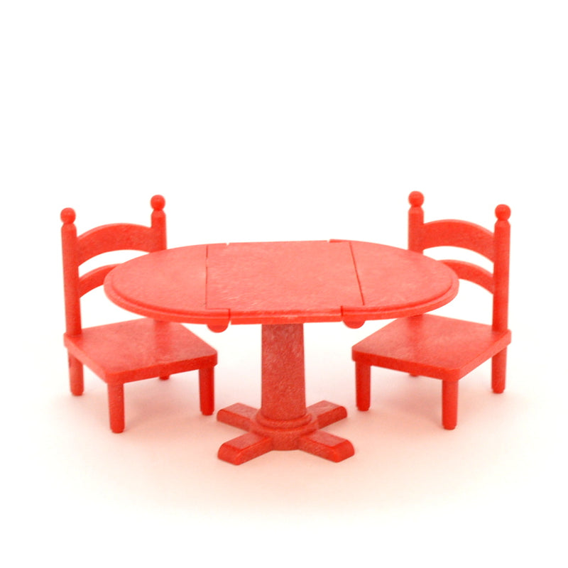 [Used] RED FOLDING TABLE SET KA-64 Japan Sylvanian Families