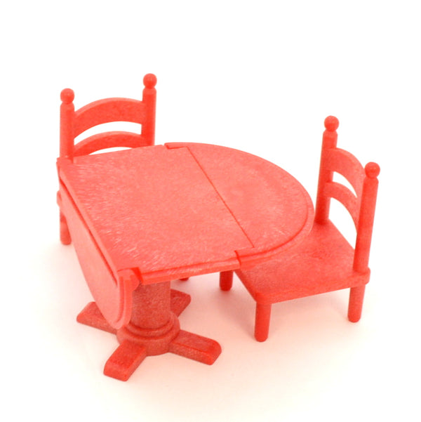 [Used] RED FOLDING TABLE SET KA-64 Japan Sylvanian Families