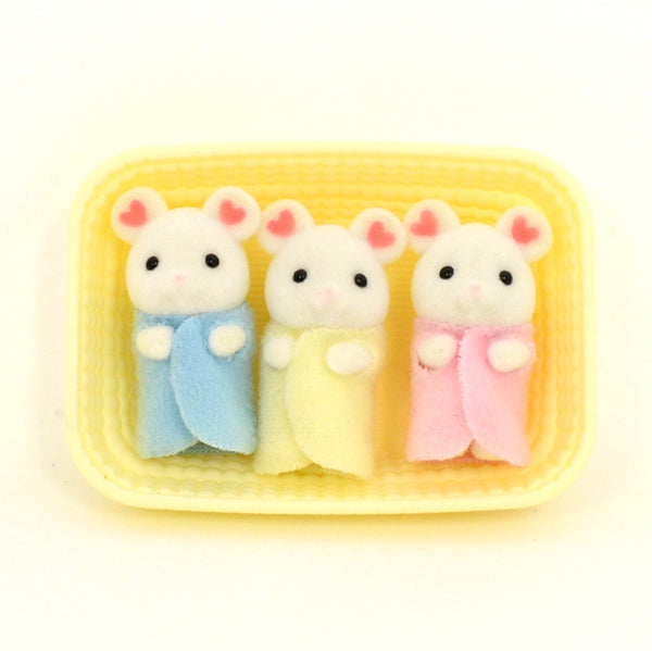 [Used] MARSHMALLOW MICE MOUSE TRIPLETS NE-108 Epoch Sylvanian Families