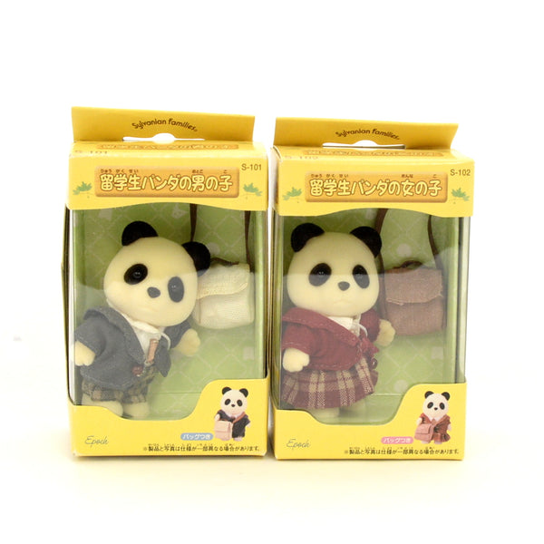 [Used] INTERNATIONAL PANDA BOY & GIRL Epoch Japan Sylvanian Families