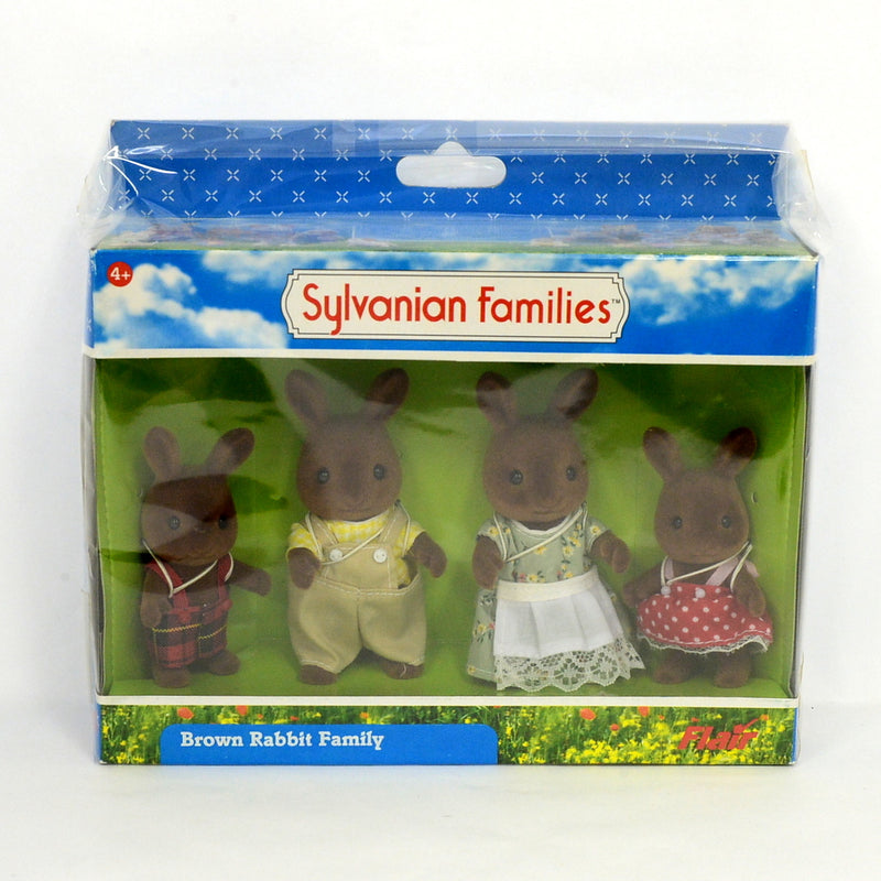 BROWN RABBIT FAMILY 4118 Flair Calico Clitters Sylvanian Families