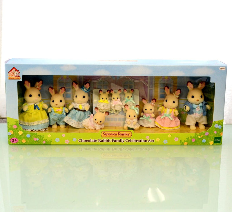 CHOCOLATE RABBIT FAMILY CELEBRATION SET 5506 Epoch Sylvanian Families