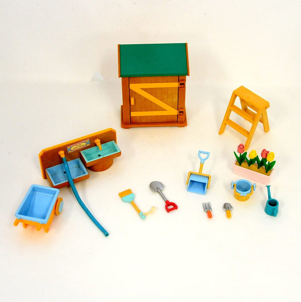 [Used] SCHOOL CLEAN UP SET S-12 Epoch Japan Sylvanian Families