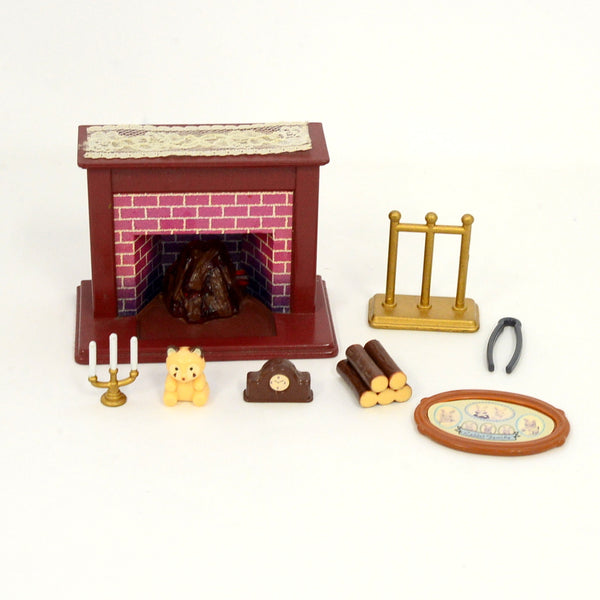 [Used] FIREPLACE SET KA-77 Epoch Japan 1996 Sylvanian Families