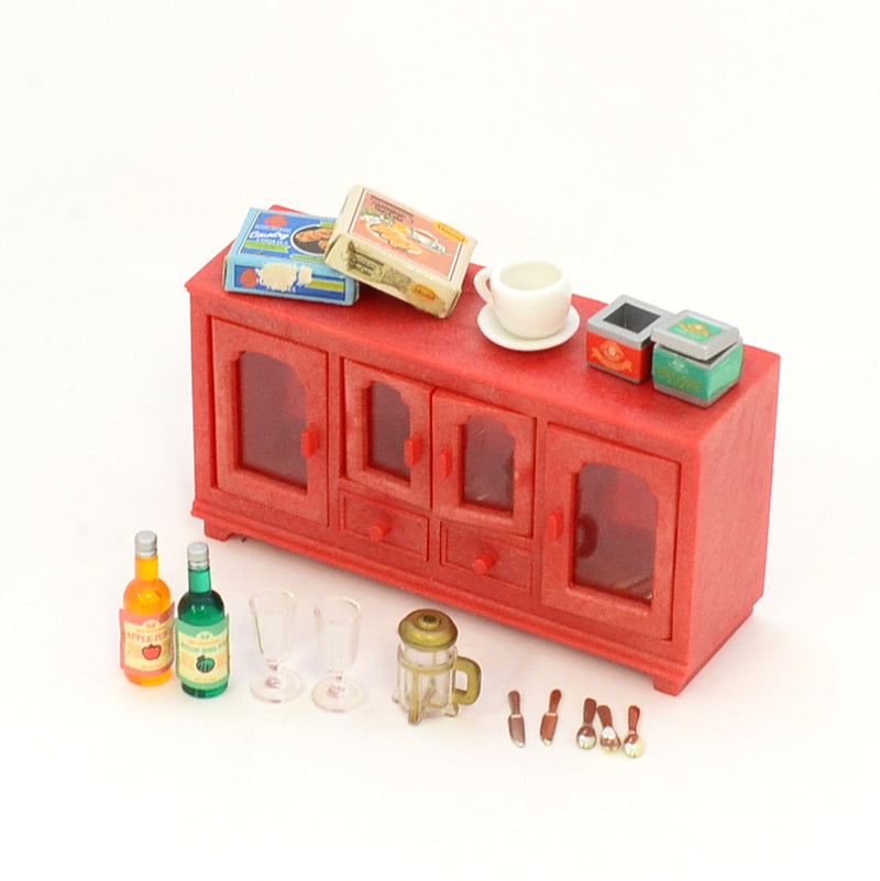 [Used] SIDEBOARD SET KA-62 Epoch Japan 1998 Sylvanian Families