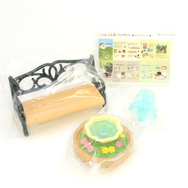 [Used] FOUNTAINS AND BENCH SET KA-623 Epoch Sylvanian Families