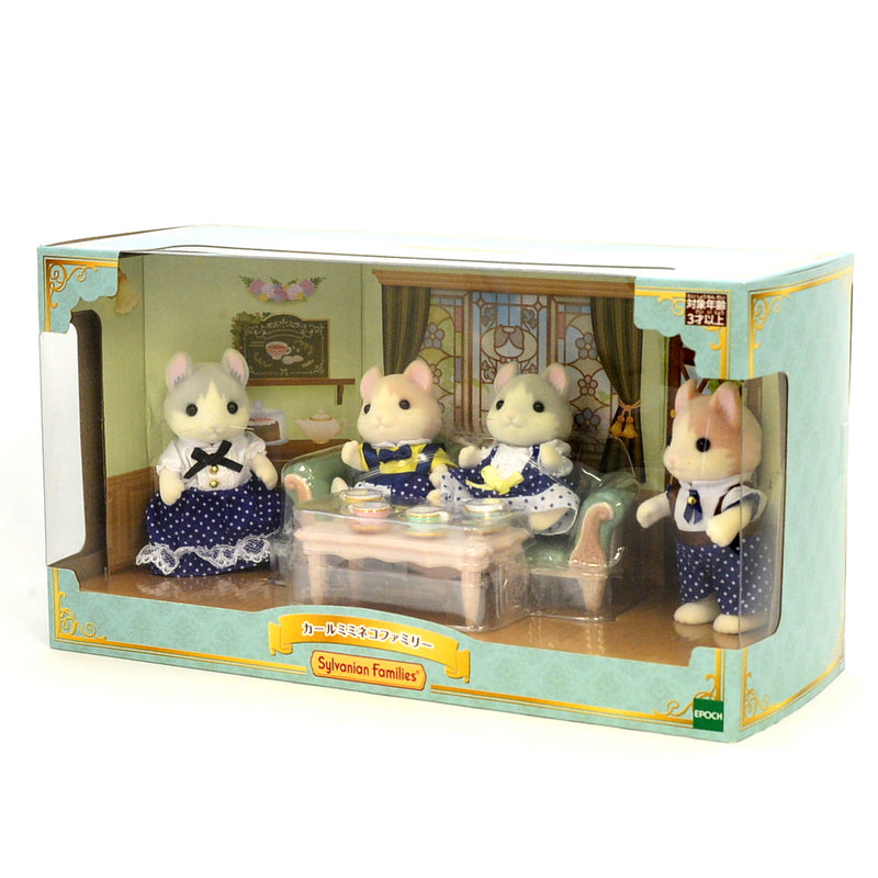 CURLY EAR CAT FAMILY Epoch Japan Sylvanian Families