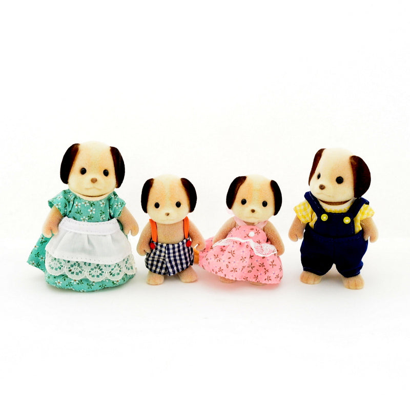 Used] Calico Critters BEAGLE DOG FAMILY #CC2005 Retired Sylvanian Families Calico  Critters